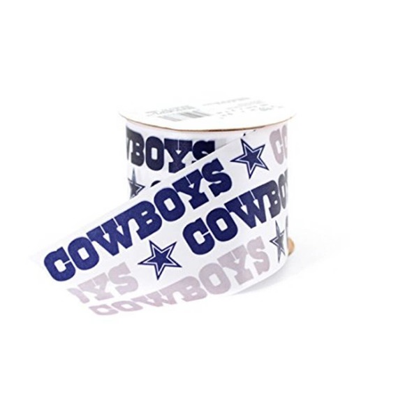 NEW 2.5" NFL Dallas Cowboys Ribbon, 9 foot spool, Licensed NFL Offray Ribbon - Picture 1 of 5